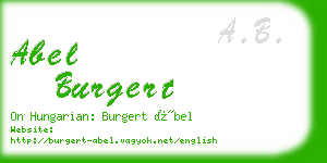 abel burgert business card